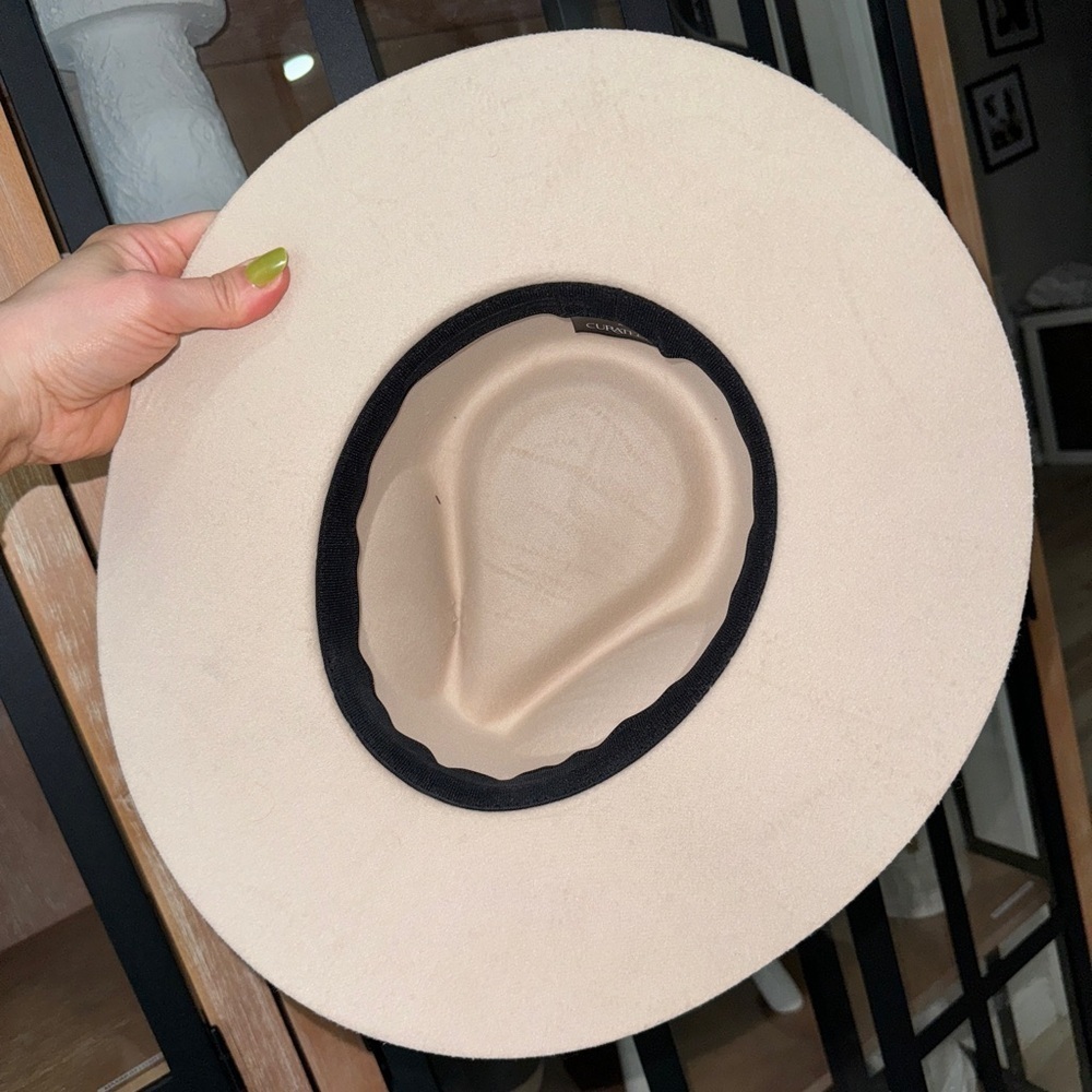Teressa Foglia X Curateur Western Cowboy Hat Beige Sand Wide Brim Wool Felt Boho — image 6 of 8